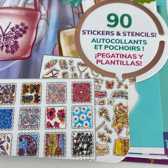 Make It Real Kids Fashion Designer Art Activity Drawing Sticker Book - 6+ - Picture 2 of 5